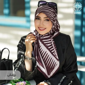 روسری ابریشم توییل پالمیرا (زرشکی)