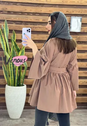 مانتو کمرچین آستین شیپوری