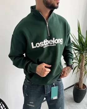 دورس نیم زیپ LOSTBELONG رنگ سبز