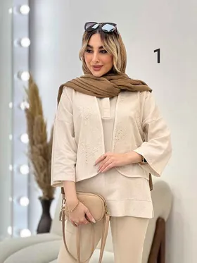 شومیز جلو بسته دو تکه