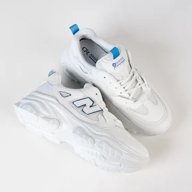 کفش و کتانی اسپرت زنانه و دخترانه مدل نیوبالانس NEW BALANCE رنگ سفید آبی