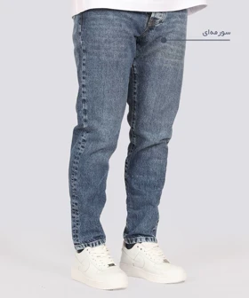 شلوار جین مام فیت مردانه ساده 3898
