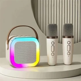 اسپیکر بلوتوثی کارائوکه به همراه دو میکروفون