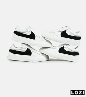 کفش نایک مردانه و زنانه سفید مشکی Nike Blazer Low 77 Jumbo