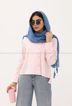 شومیز پری مدال یقه مثلثی کد1005708