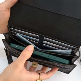 کیف پولی و دستی زنانه چرم طبیعی