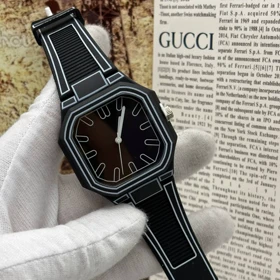 ساعت مچی مردانه کاتانا فول بلک بند رابر با باطری اضافه و جعبه