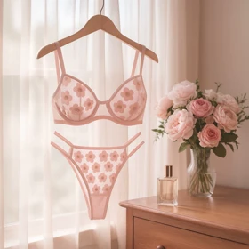 ست توری فنردار گل‌گلی کد 105425