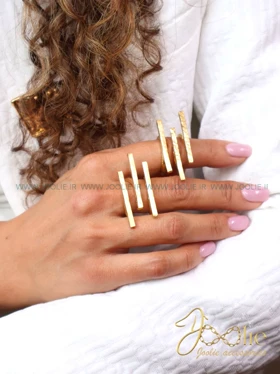 انگشتر زنانه مدل خط به خط کد R4145