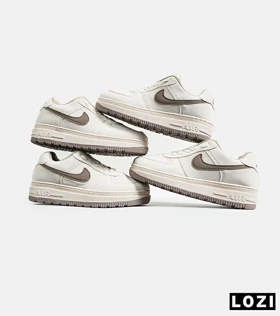 کفش کتانی مردانه و زنانه کرم قهوه ای نایک NIKE AIR FORCE مدل 6401