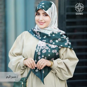 روسری ابریشم توییل شکوفه