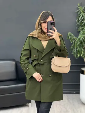 بارانی دو جیب ژیله دکمه دار
