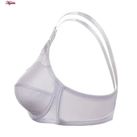 سوتین زنانه لین مدل پروانه ای فنردار سفید کد 4680-602