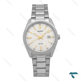 ساعت مچی مردانه کاسیو MTP-1302 سیلور ایندکس طلایی Casio-7107-G