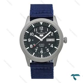 ساعت مچی سیکو 5 اسپرت مردانه سیلور بند برزنت سرمه ای Seiko-7510-G