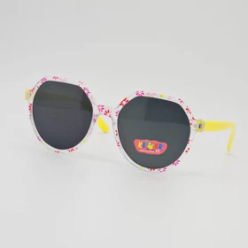 عینک آفتابی بچگانه طرح پلیس با شیشه‌های ضد اشعه UV (مشکی دسته زرد)