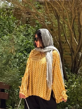 شومیز تک‌رنگ هندی نخی