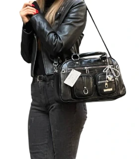 کیف دوشی زنانه مشکی بزرگ