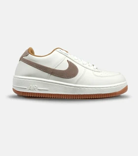کفش بزرگ پا سفید قهوه ای NIKE AIR FORCE مدل 8226
