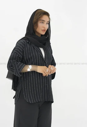 شومیز راه راه پفکی