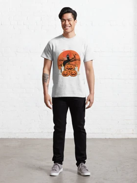 تیشرت Nightmare Before Christmas طرح Vintage Pumpkin Scene Halloween