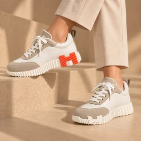 کتانی هرمس سفیدطوسی کد 2354 / HERMES SNEAKERS