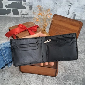 ست 2 تیکه مدل جیبی چرم طبیعی ساده