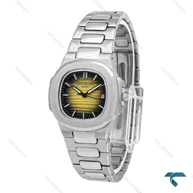 ساعت پتک فیلیپ ناتیلوس زنانه استیل صفحه مشکی زرد Patek-6533-L