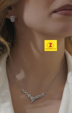 نیمست نگینی زنانه طرح طلا