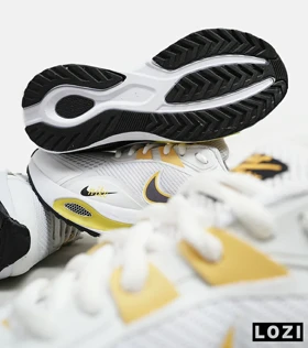 کفش کتانی مردانه و زنانه سفید زرد Nike air zoom max
