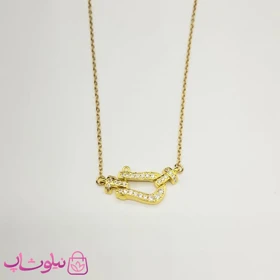 گردنبند زنانه استیل طلایی مدل فرد Fred کد 110