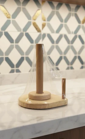 استند دستمال رولی چوبی سایز کوچک