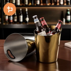 ظرف یخ استیل در دو رنگ