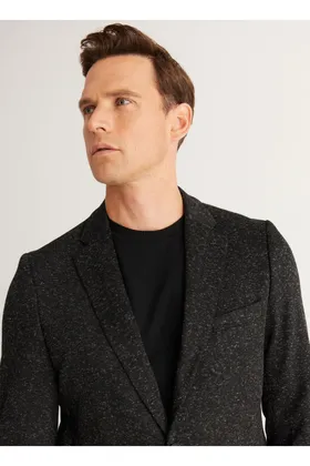Altınyıldız Classics Comfort Fit مشکی - کت مردانه خاکستری 4A0424100040