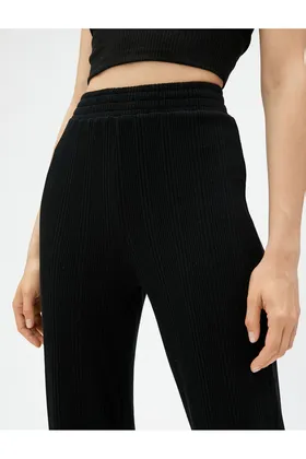 شلوار گشاد ساق کمر بلند 3SAK40023EK