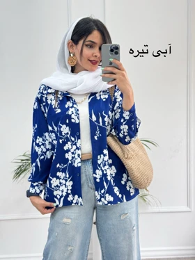 مانتو شومیزی گلی