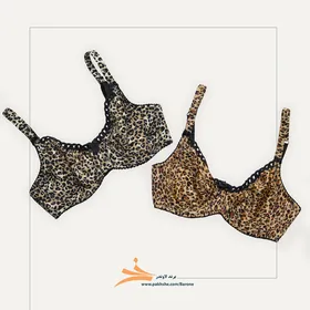 ست پلنگی لاکرا فنردار برند بارون لاوندر کد 3035 Leopard