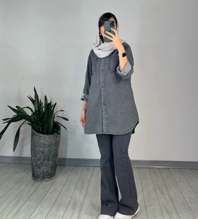 مانتو جین کاغذی نگار 2