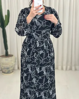 پیراهن آستردار حریر