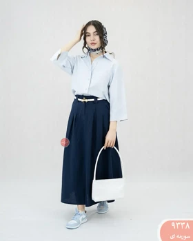 دامن لینن ویولت 9338