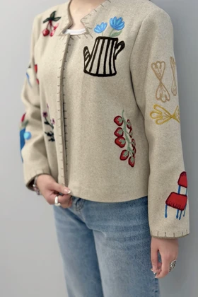 کت فوتر گلدوزی