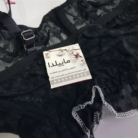 ست شورت و نیم‌تنه زنانه مدل فنردار رنگ مشکی ماییلدا کد 5432-606