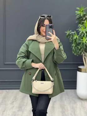 بارانی چهار دکمه کمر کش