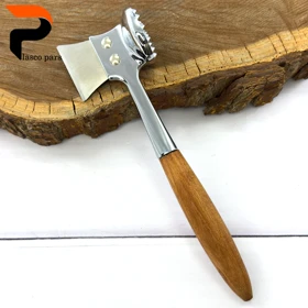 بیفتک کوب کروم دو طرفه دسته چوبی بدیس