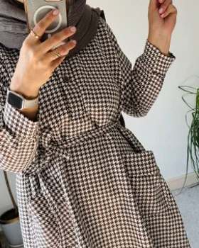 پیراهن مانتویی پشمی پیچازی