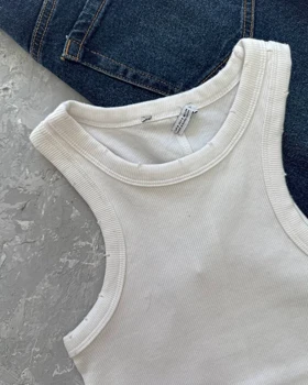 تاپ کبریتی سفید برند ZARA