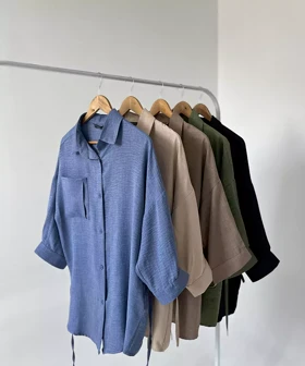 مانتو شومیزی بند دار کد SI012 برند ردا