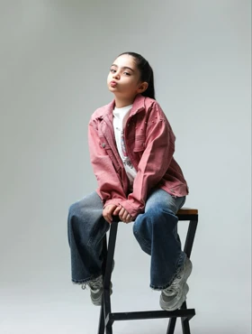 دو تیکه کت و تیشرت دخترانه رنگ سرخابی کد 3823