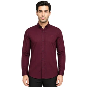 پیراهن آستین بلند یقه برگردان با تنخور معمولی (regular fit) مردانه مدل 5682-52