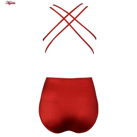 مایو زنانه رونیا مدل پددار حلقه‌ای قرمز کد 4940-700